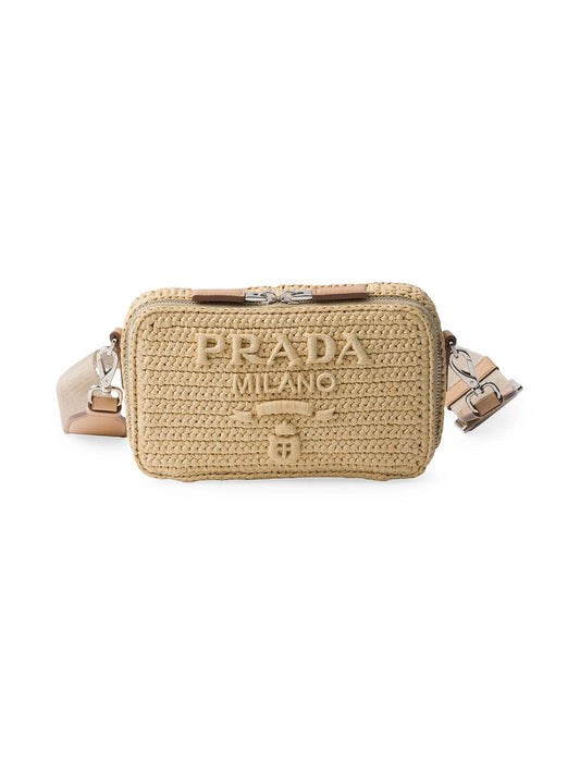 Prada Brique Woven Fabric Bag