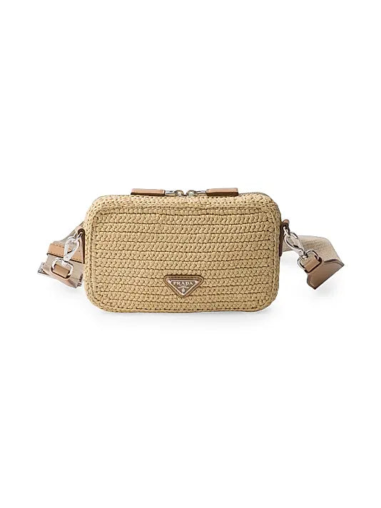 Prada Brique Woven Fabric Bag