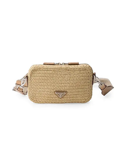 Prada Brique Woven Fabric Bag