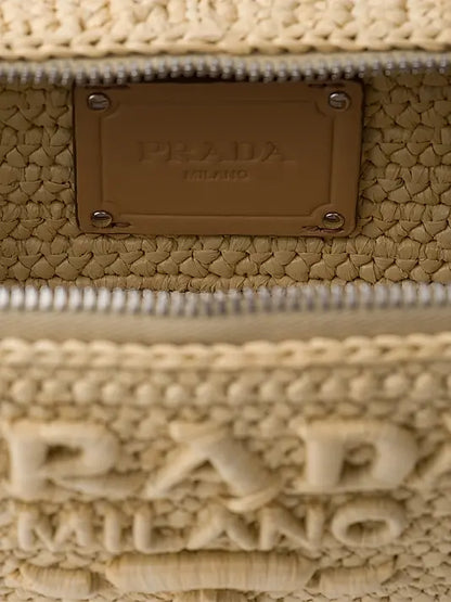 Prada Brique Woven Fabric Bag