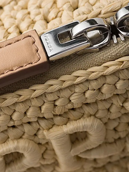 Prada Brique Woven Fabric Bag