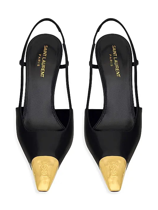 Jeanne Slingback Pumps in Smooth Leather