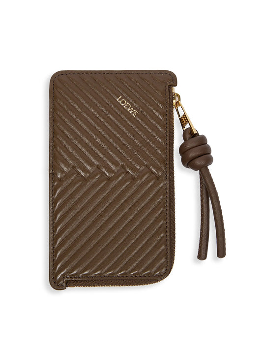 Knot Diamond Leather Coin Card Holder