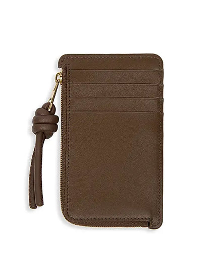 Knot Diamond Leather Coin Card Holder