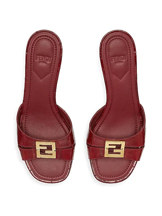 Fold 55MM Eel Skin Mules