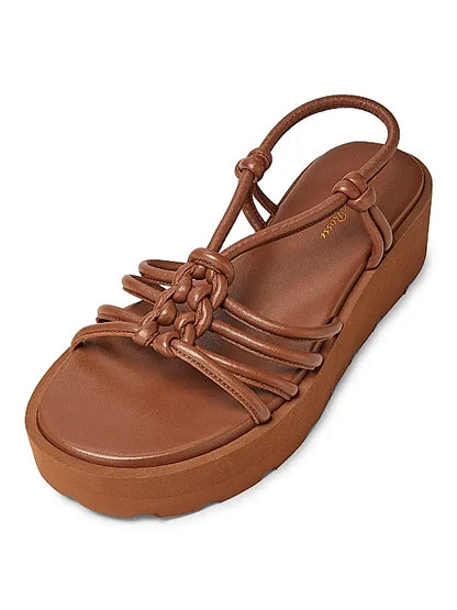 Hebe Leather Platform Sandals