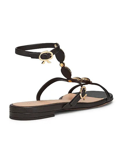 Embellished Leather Sandals