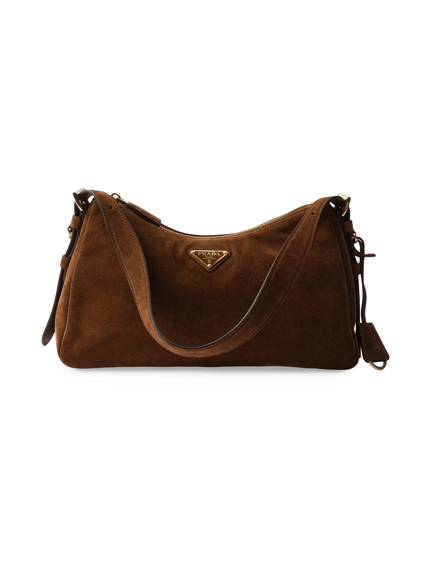 Prada Aimée Medium Suede Shoulder Bag