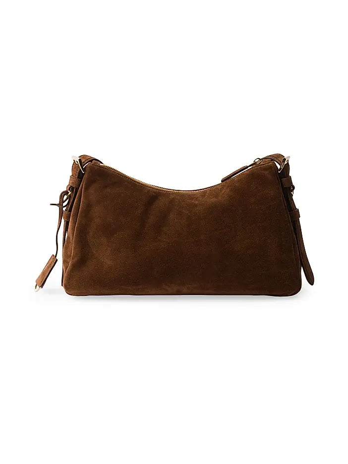 Prada Aimée Medium Suede Shoulder Bag