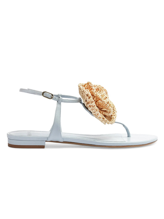 Sadie Floral-Accented Leather Sandals