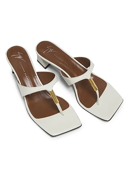 Pepita Leather Block-Heel Sandals