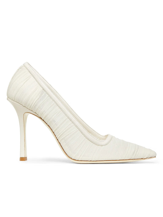 Lotta 100MM Ruched Tulle Pumps
