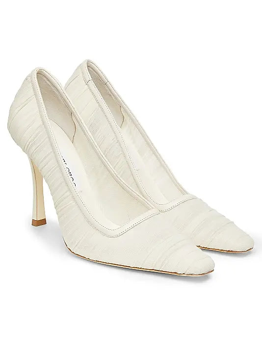 Lotta 100MM Ruched Tulle Pumps