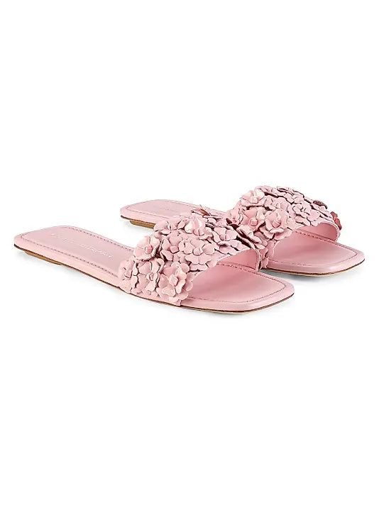 Meadow Floral Lacquered Leather Sandals