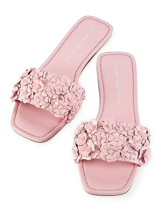 Meadow Floral Lacquered Leather Sandals
