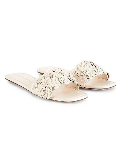 Meadow Floral Lacquered Leather Sandals