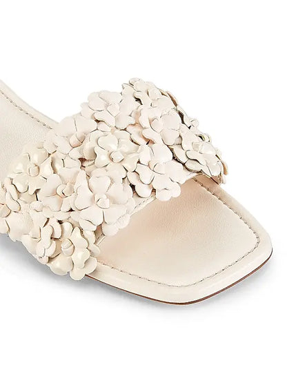 Meadow Floral Lacquered Leather Sandals
