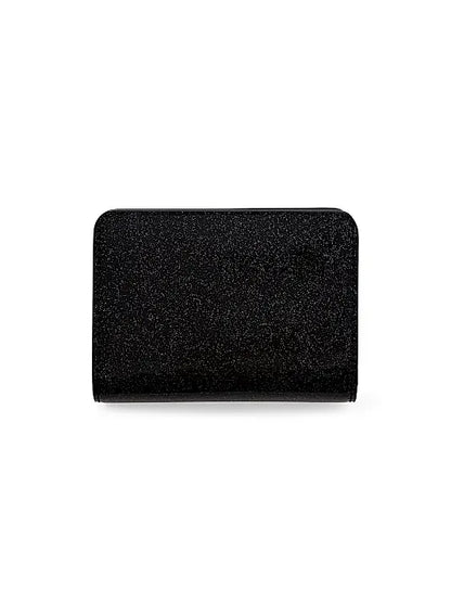 he Mini Coated Glitter Compact Wallet