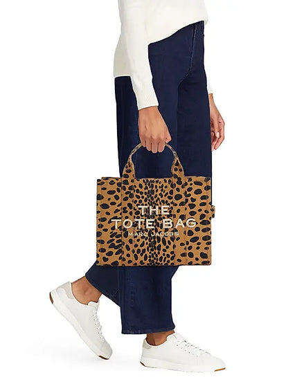The Medium Cheetah Canvas Tote Bag