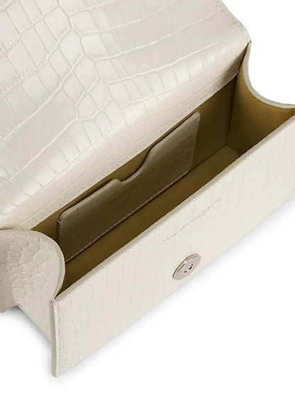 Mini Jewel Croc-Embossed Leather Satchel