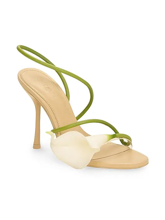 Cassidy 110MM Floral Leather Sandals