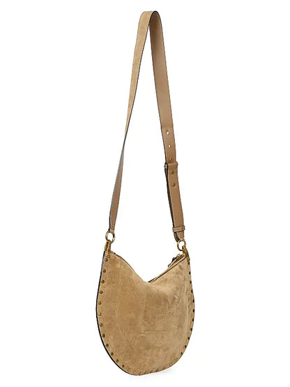 Oskan Soft Zipped Suede Shoulder Bag