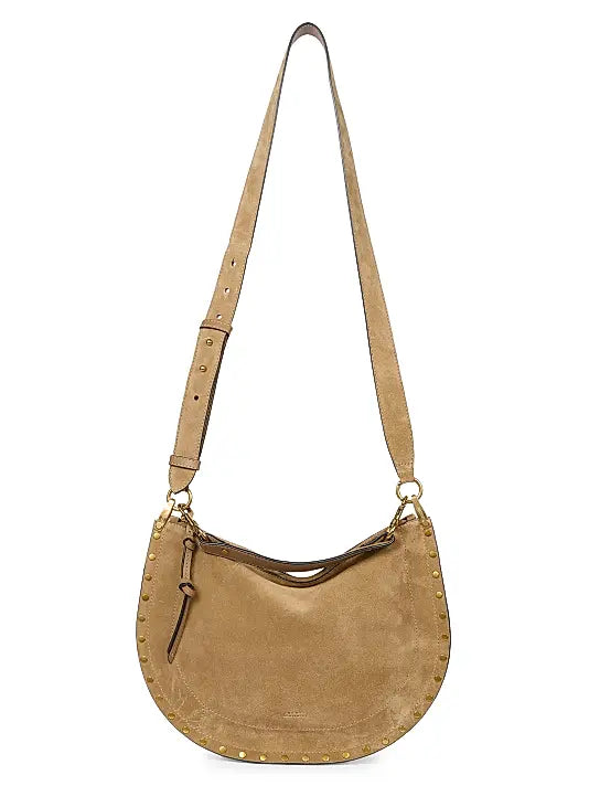 Oskan Soft Zipped Suede Shoulder Bag