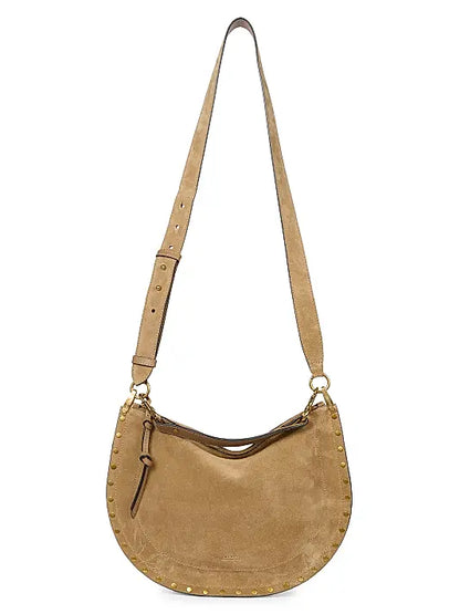 Oskan Soft Zipped Suede Shoulder Bag