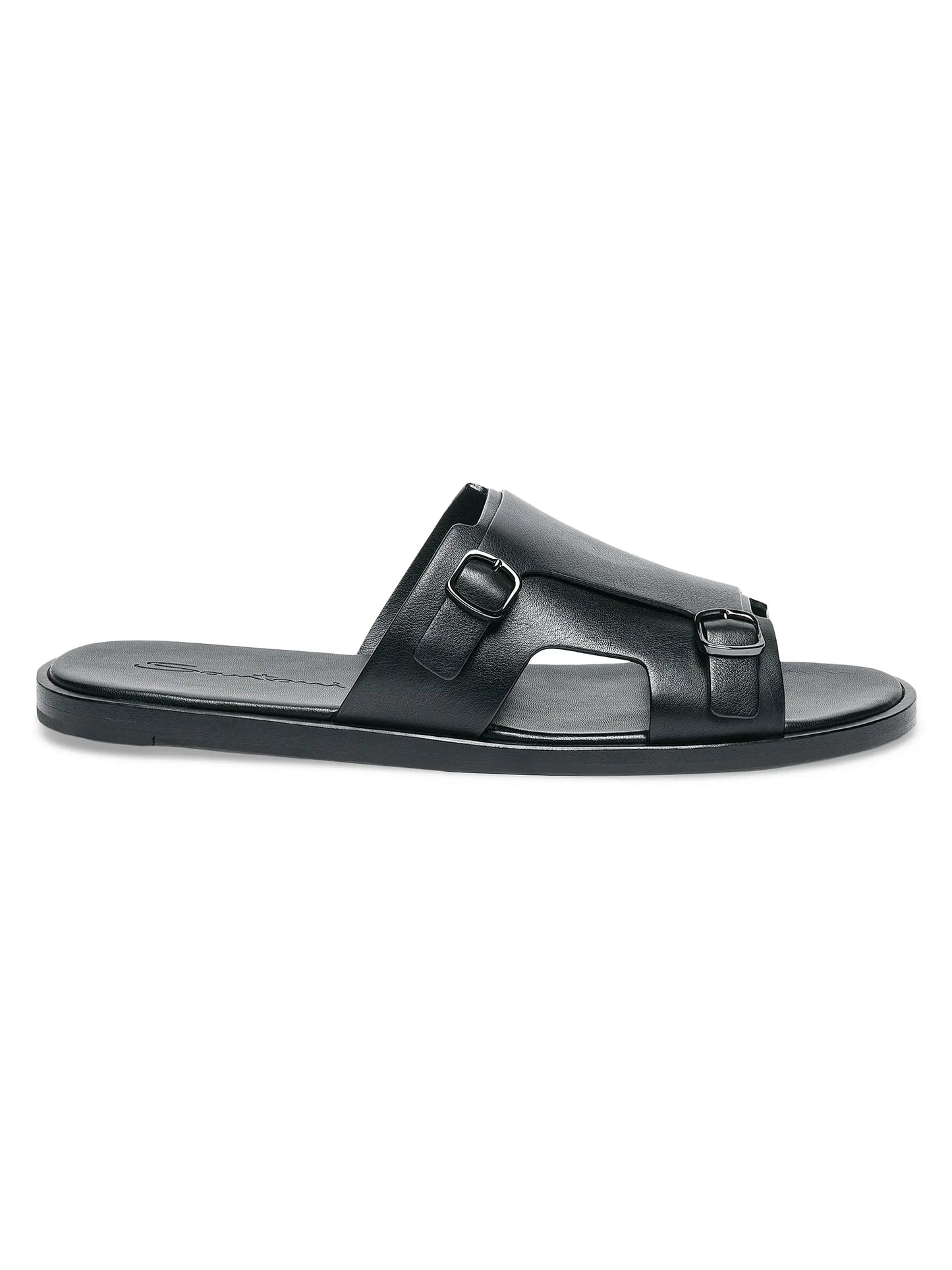 Erik Buckle-Accented Leather Sandals