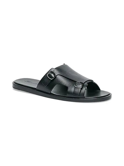 Erik Buckle-Accented Leather Sandals