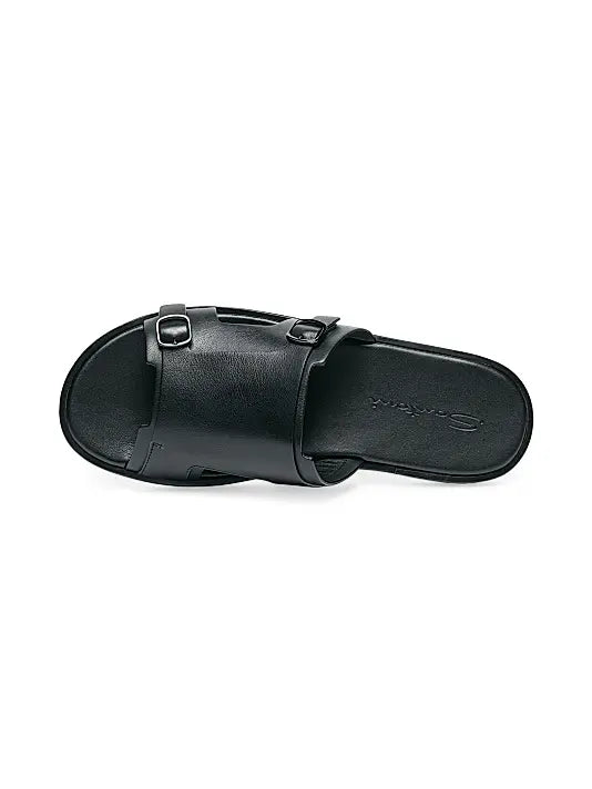 Erik Buckle-Accented Leather Sandals