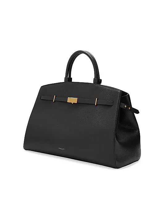 Hudson Grained Leather Top Handle Bag