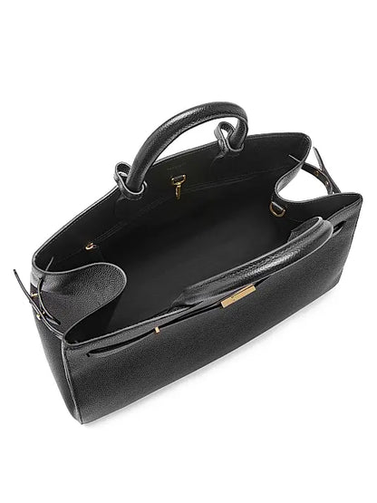 Hudson Grained Leather Top Handle Bag