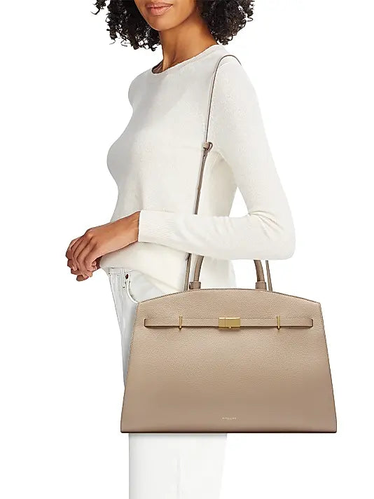 Hudson Grained Leather Top Handle Bag