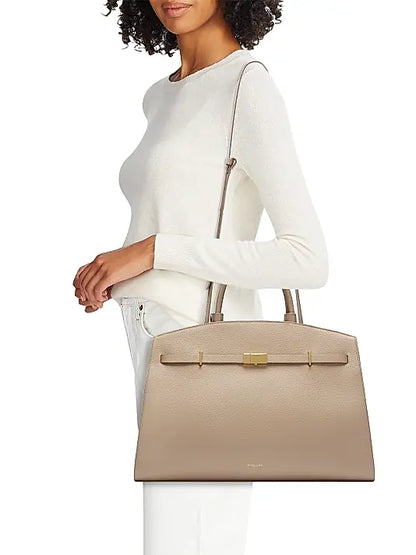 Hudson Grained Leather Top Handle Bag