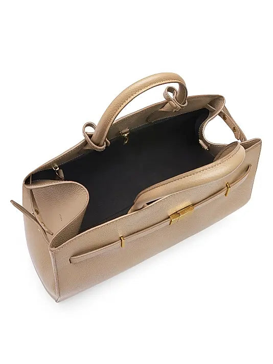 Hudson Grained Leather Top Handle Bag