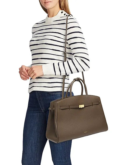 Hudson Grained Leather Top Handle Bag
