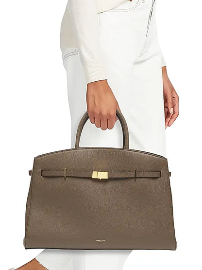 Hudson Grained Leather Top Handle Bag