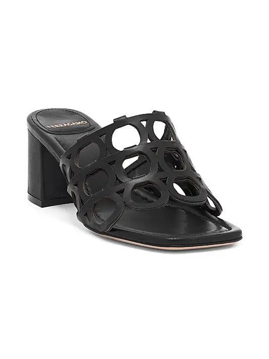 Erne 55MM Woven Leather Mules