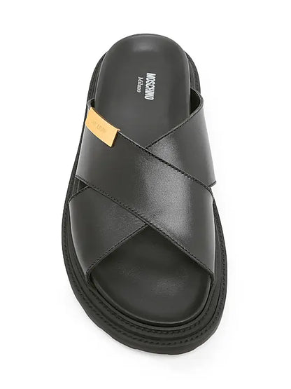 Leather Crisscross Sandals