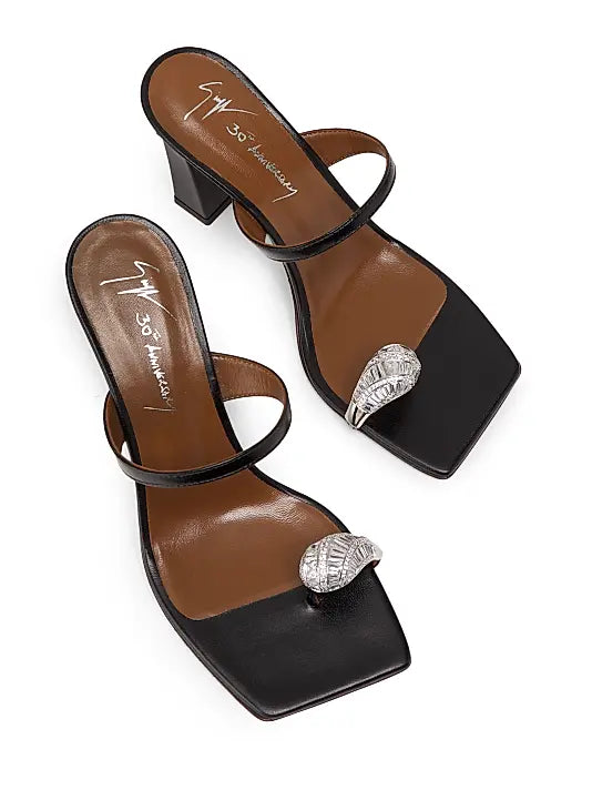 30th Anniversary 90MM Leather Toe Ring Sandals