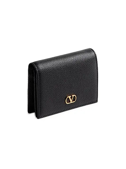VLogo Signature Grainy Calfskin Wallet