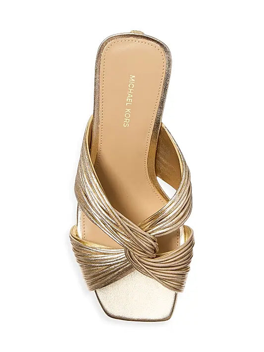 Alessia 75MM Metallic Slip-On Sandals