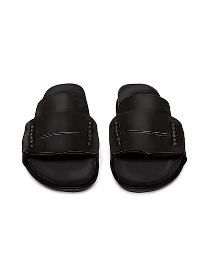 Leather Slide Sandals