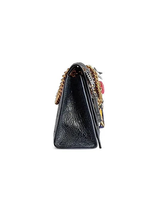 Crush Small Chain Bag Dirty Effect with Souvenirs Charms