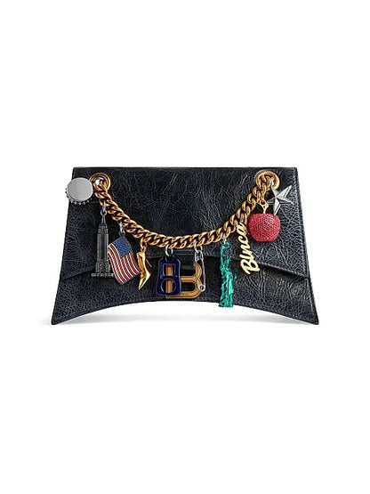 Crush Small Chain Bag Dirty Effect with Souvenirs Charms