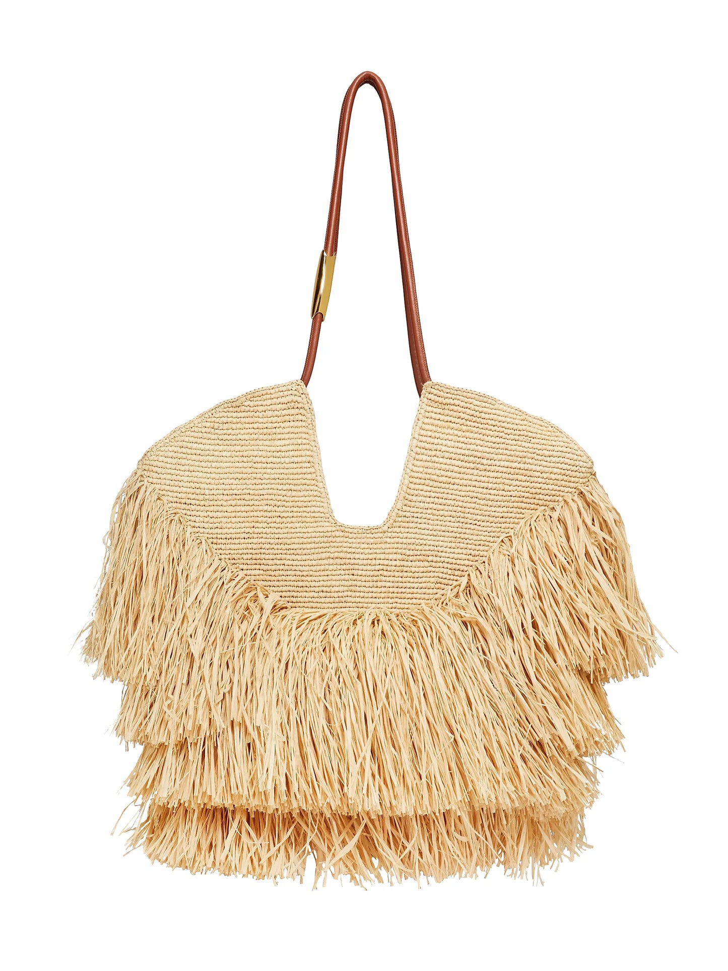 Medium Goldentime Fringe Tote Bag