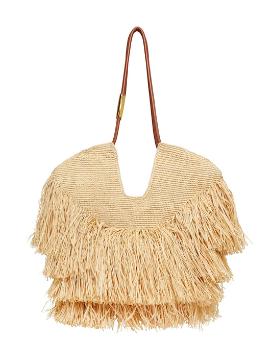 Medium Goldentime Fringe Tote Bag