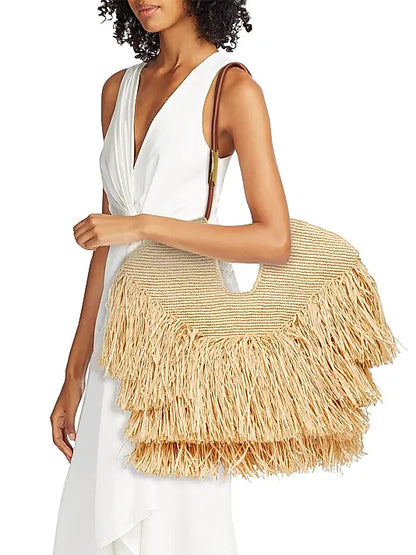Medium Goldentime Fringe Tote Bag