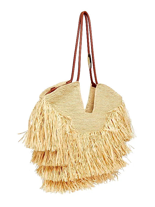 Medium Goldentime Fringe Tote Bag